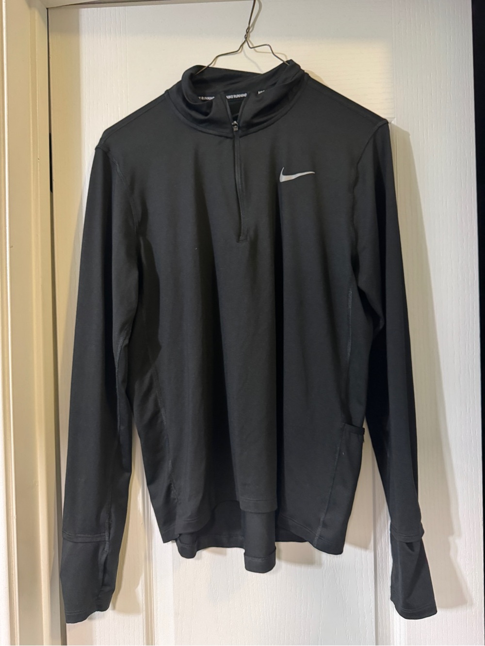 Nike Black Long-Sleeve Quarter-Zip Performance Top